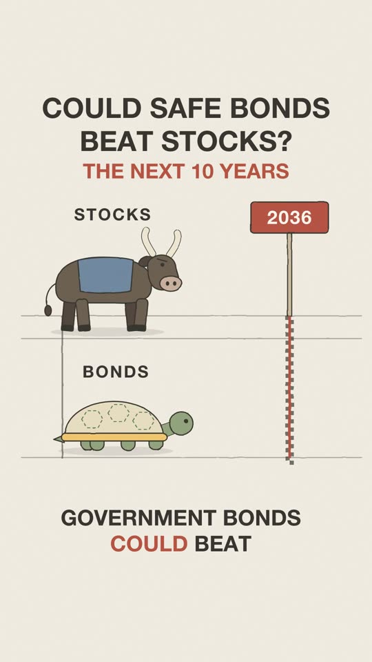 Bonds vs stocks: the next 10 years: a frame from the cartoon